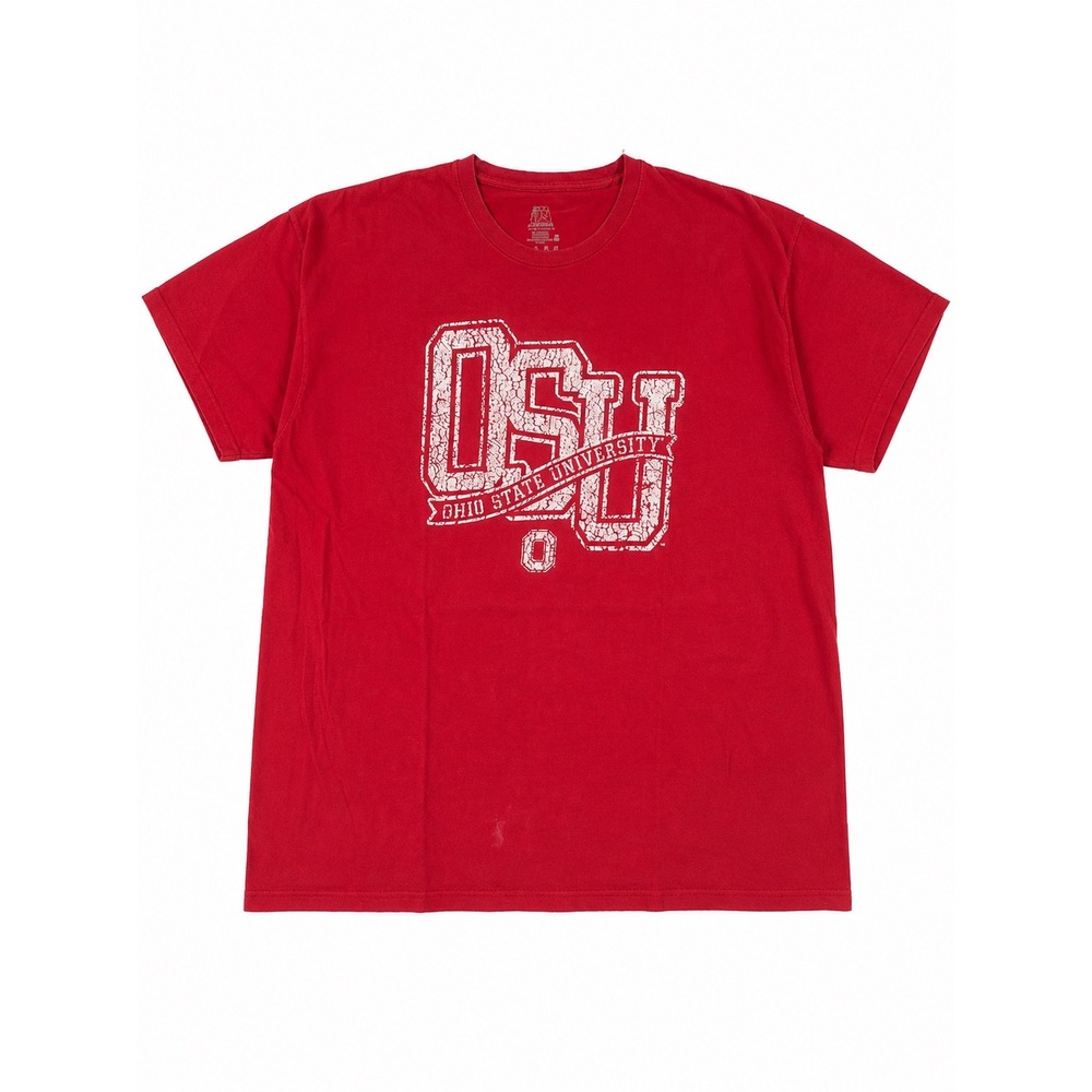 J America Ohio State University Buckeyes T-Shirt Mens XXL Red Graphic Tee OSU